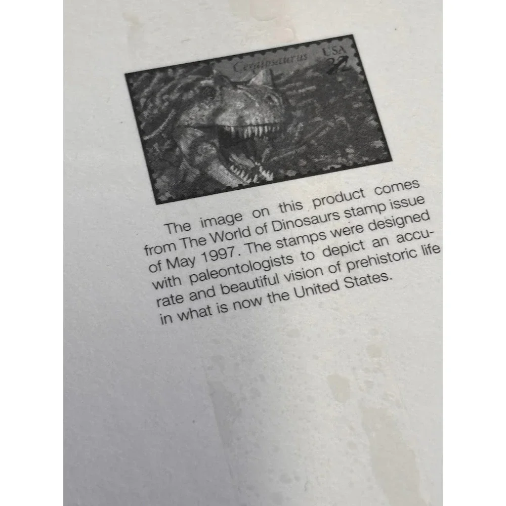 Vintage 1997 USPS World of Dinosaurs T-Rex Memo Pad 75 Sheets‎ Hallmark New